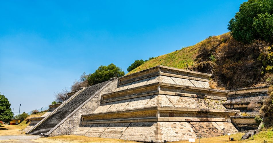 The Great Pyramid of Cholula remains buried beneath a mountain. Shutterstock.