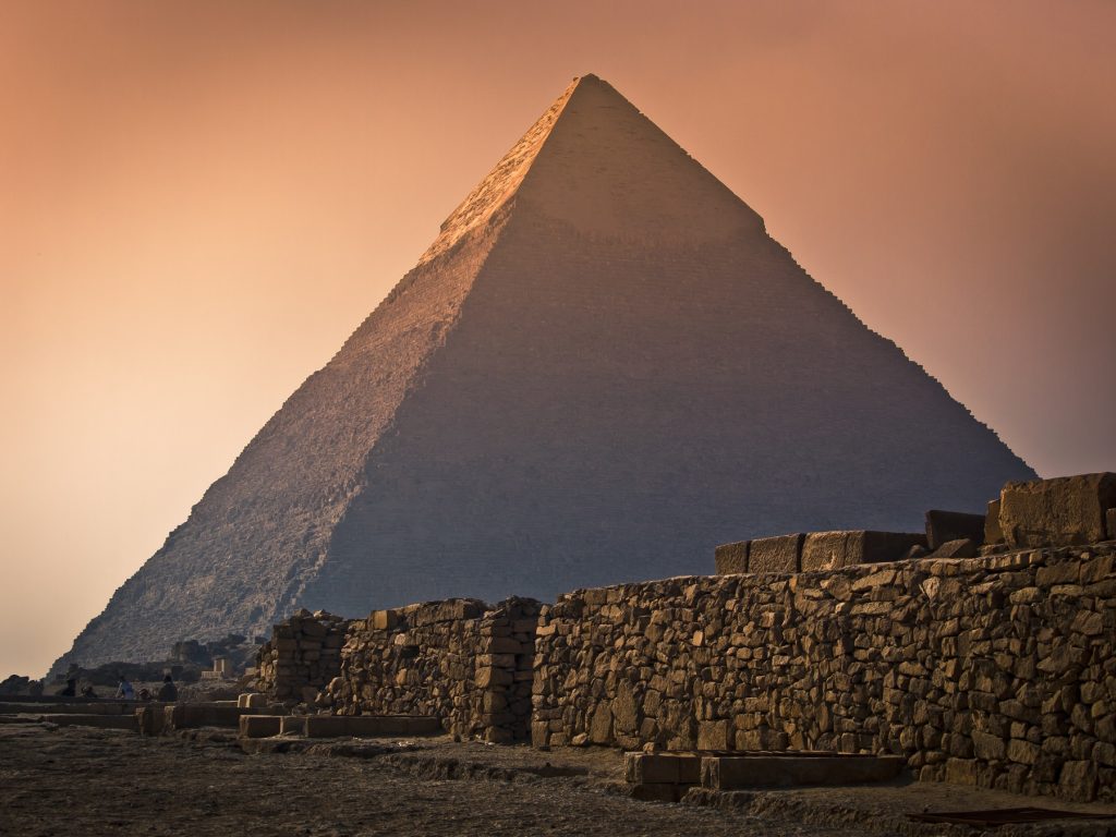 An image of the pyramid of Khafre at the Giza plateau. Shutterstock..