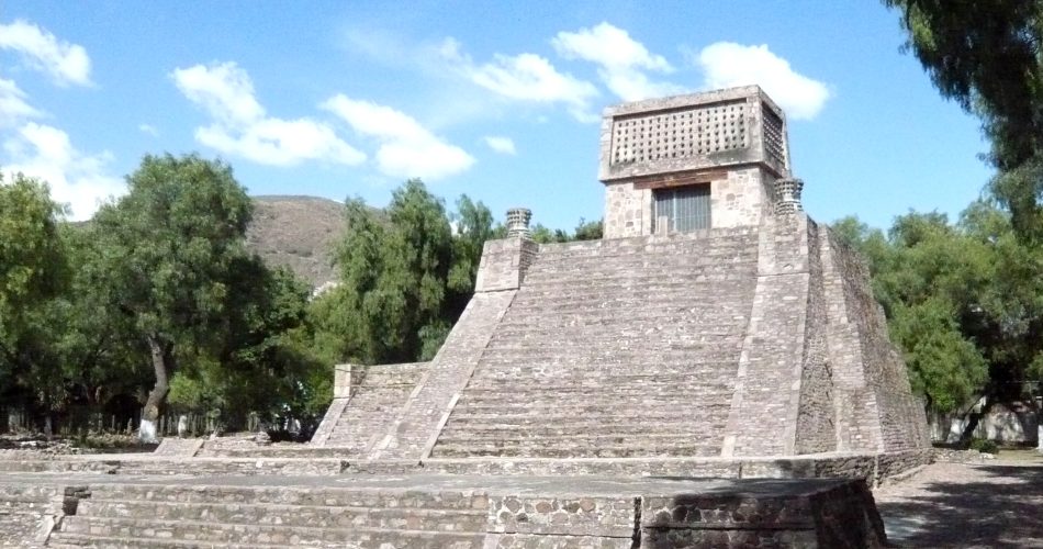 The Pyramid of Santa Cecilia Acatitlan. Wikimedia Commons.