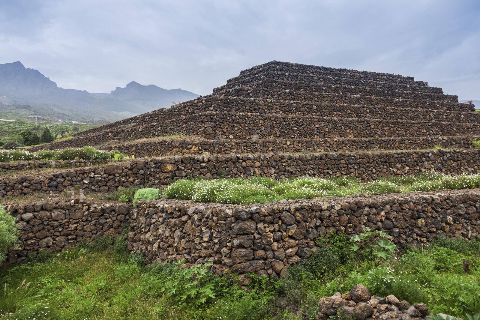 A nice view of the Pyramids of Guimar. Tenerife, Canary Islands, Spain.